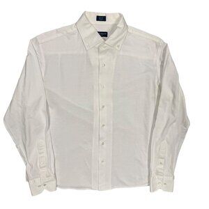 Peter Millar Collection Oxford Knit Button Down Shirt Long Sleeve White XL